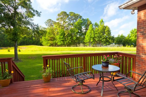 Redwood Deck Installation in Bloomington